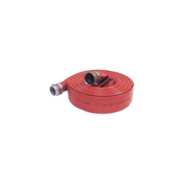 Apache 1-1/2" x 25' Medium Duty PVC Discharge Hose Coupled w/ M x F Aluminum Short Shanks 98138120 - main